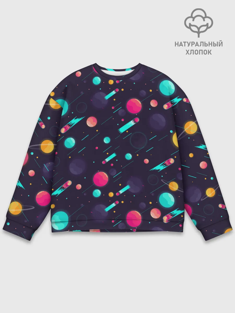 Мужской свитшот базовый / Космические движения комет