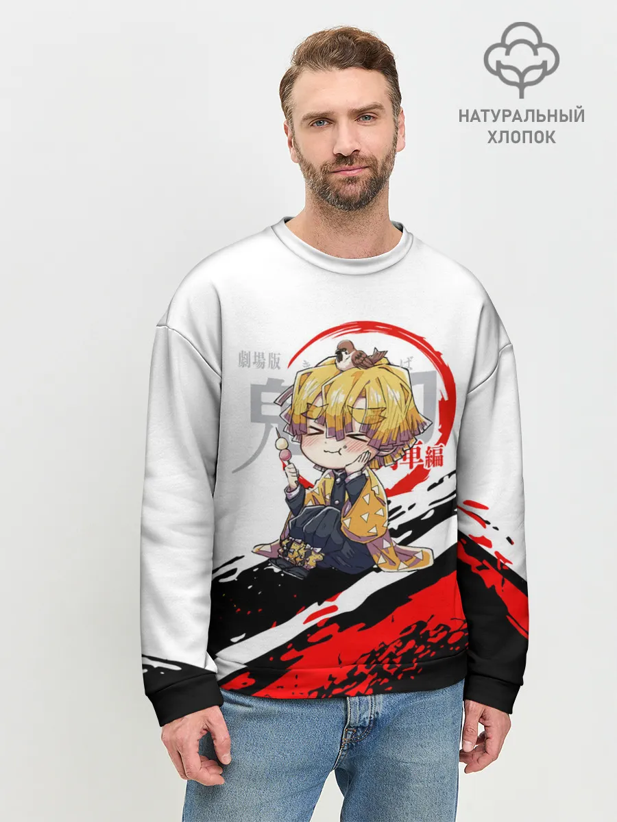 Мужской свитшот базовый / Agatsuma Zenitsu Kimetsu no Yaiba