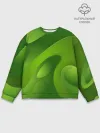 Мужской свитшот базовый / 3d Green abstract