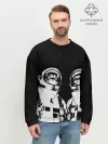Мужской свитшот базовый / Коты Космонавты