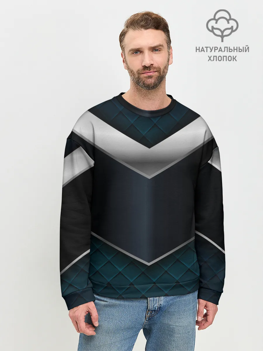 Мужской свитшот базовый / 3D dark metal