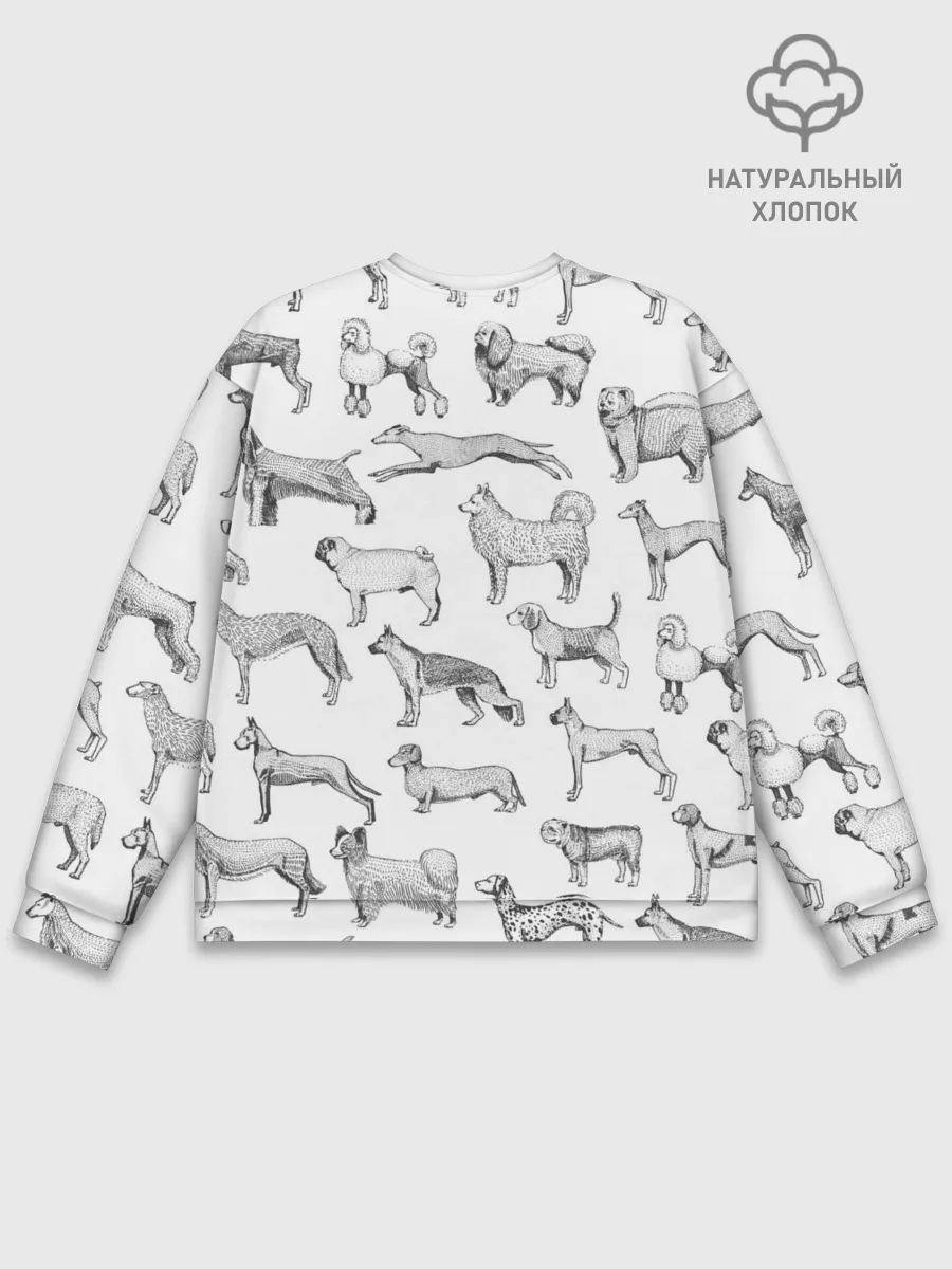 Мужской свитшот базовый / ПОРОДЫ СОБАК С ФОТОГРАФИЯМИ
