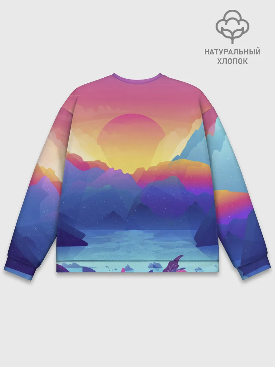 Мужской свитшот базовый / Красочные Горы