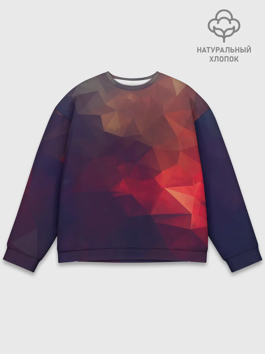 Мужской свитшот базовый / Лавовый вектор