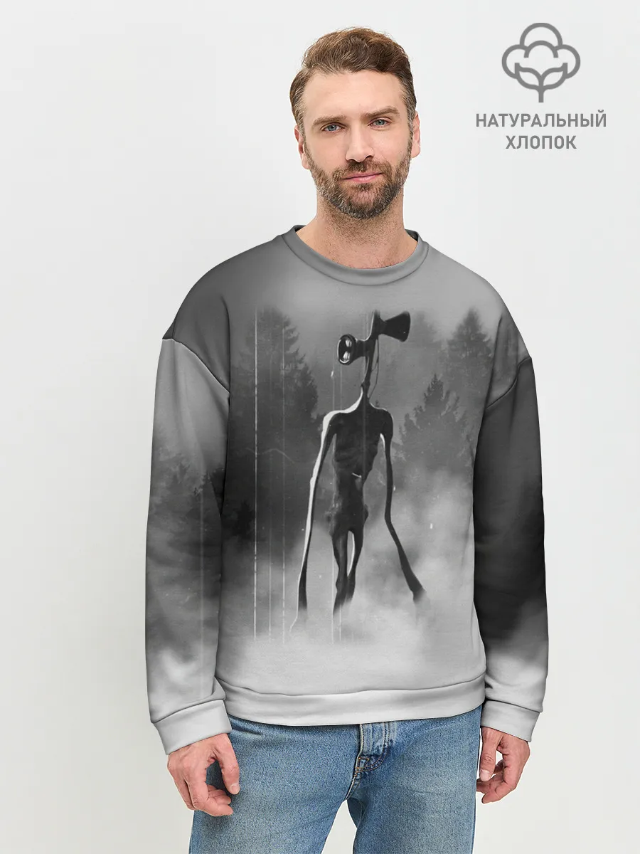 Мужской свитшот базовый / Сиреноголовый в Лесу