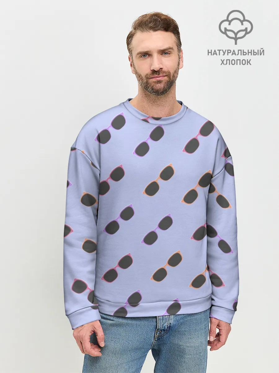 Мужской свитшот базовый / Разноцветные очки