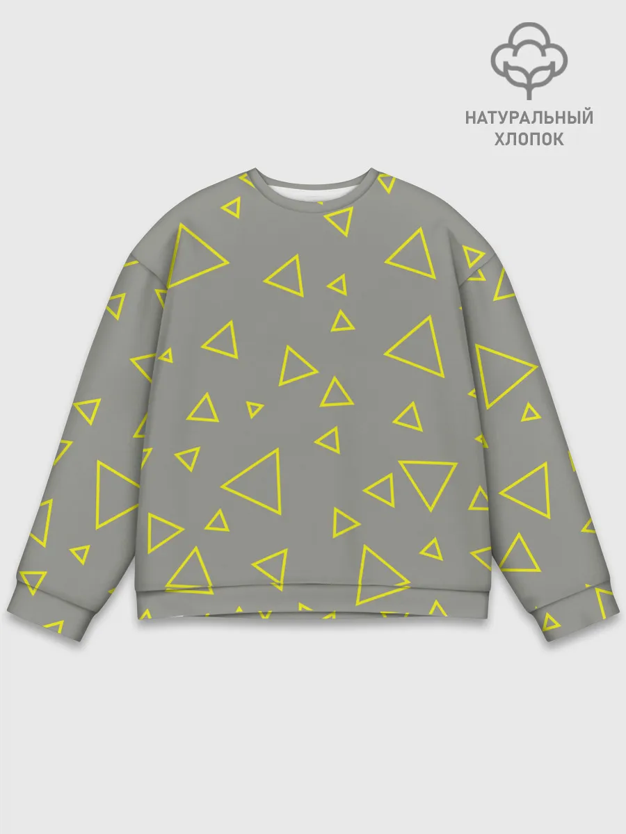 Мужской свитшот базовый / Желтый и серый | Yellow & gray