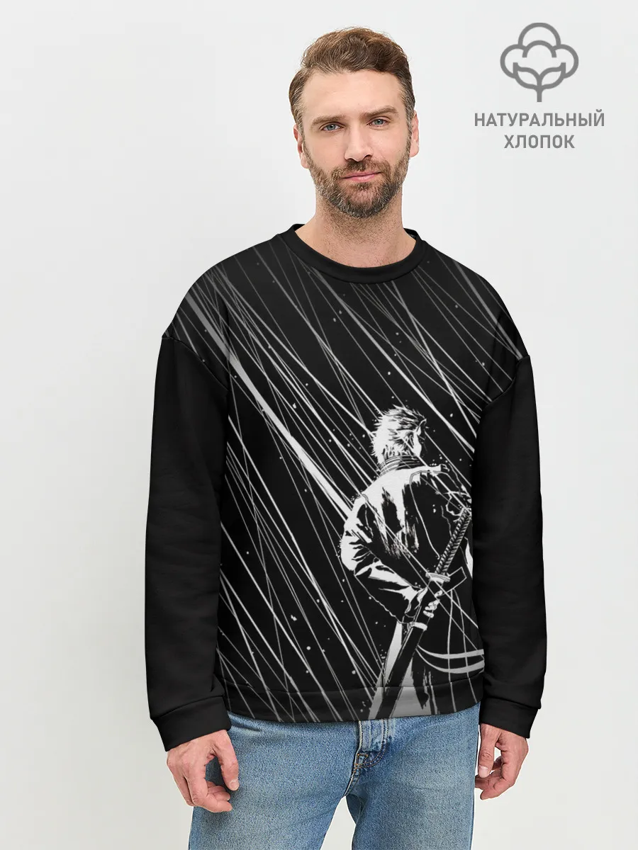 Мужской свитшот базовый / Вирджил под дождём