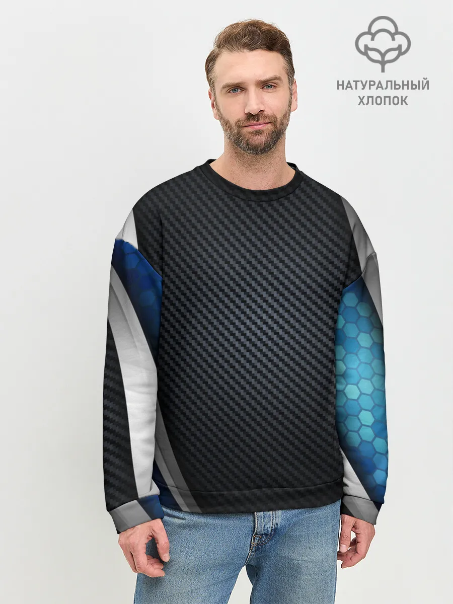 Мужской свитшот базовый / Хромированная 3D броня