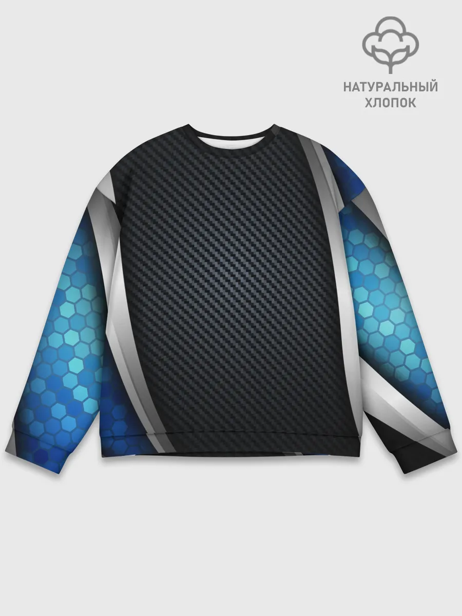 Мужской свитшот базовый / Хромированная 3D броня