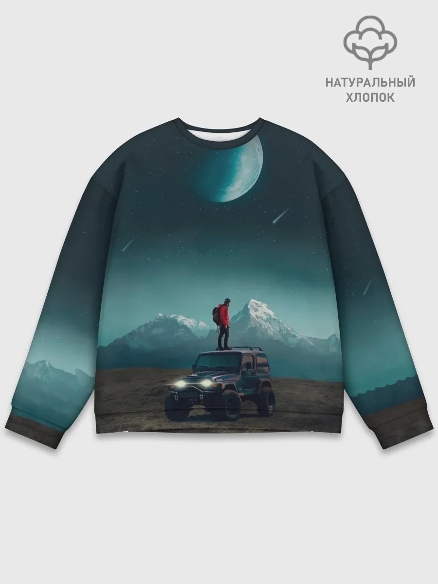 Мужской свитшот базовый / Космос в горах