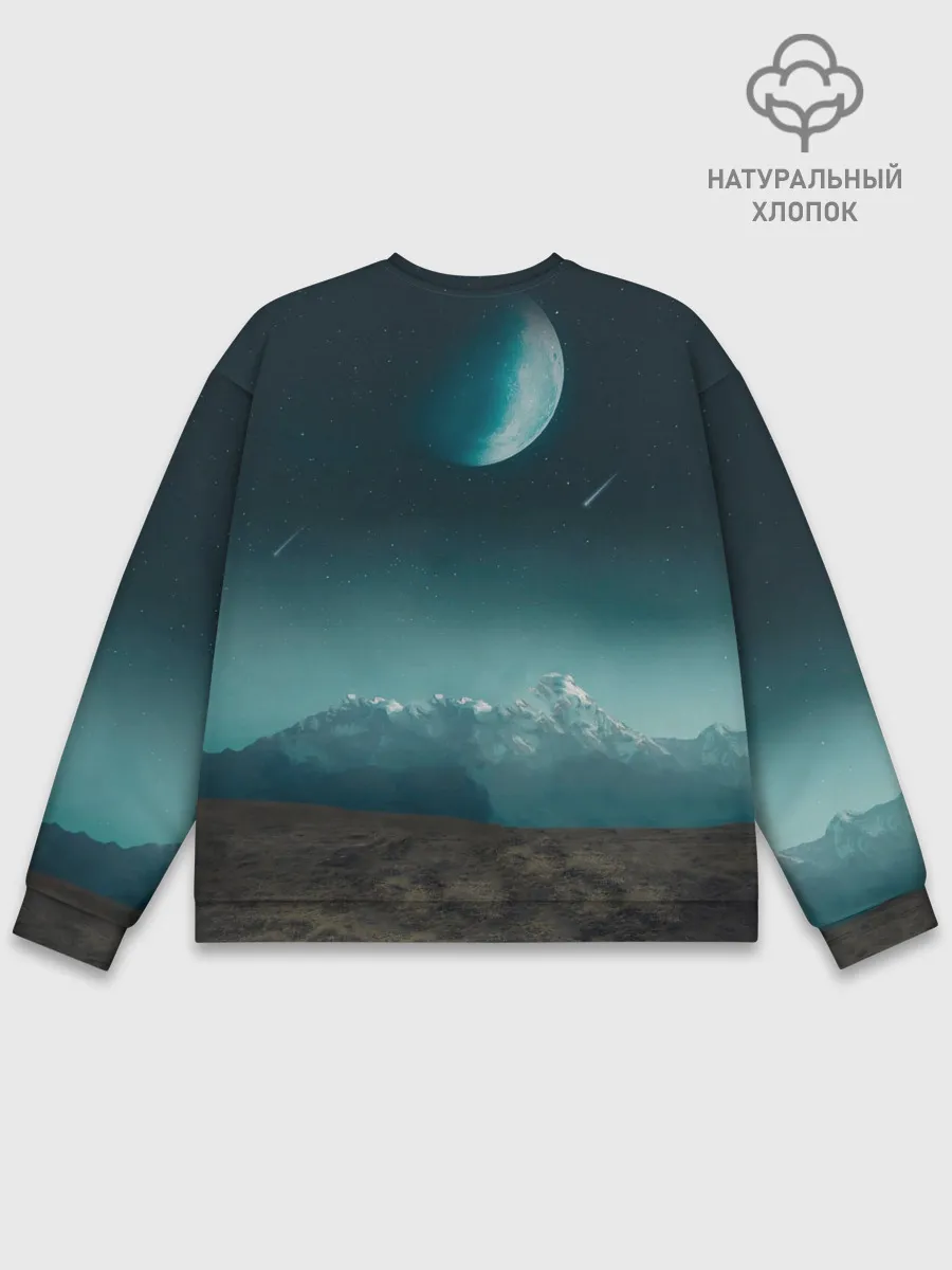 Мужской свитшот базовый / Космос в горах