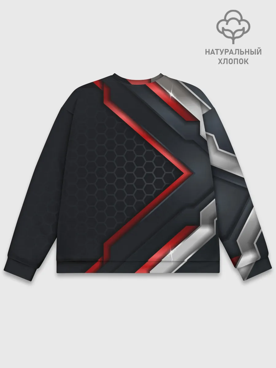 Мужской свитшот базовый / luxury Black 3D СОТЫ