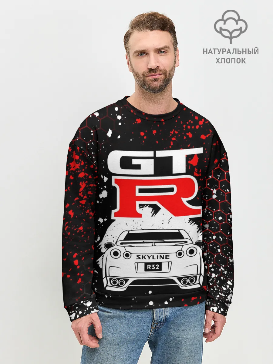 Мужской свитшот базовый / NISSAN GT-R / НИССАН GTR