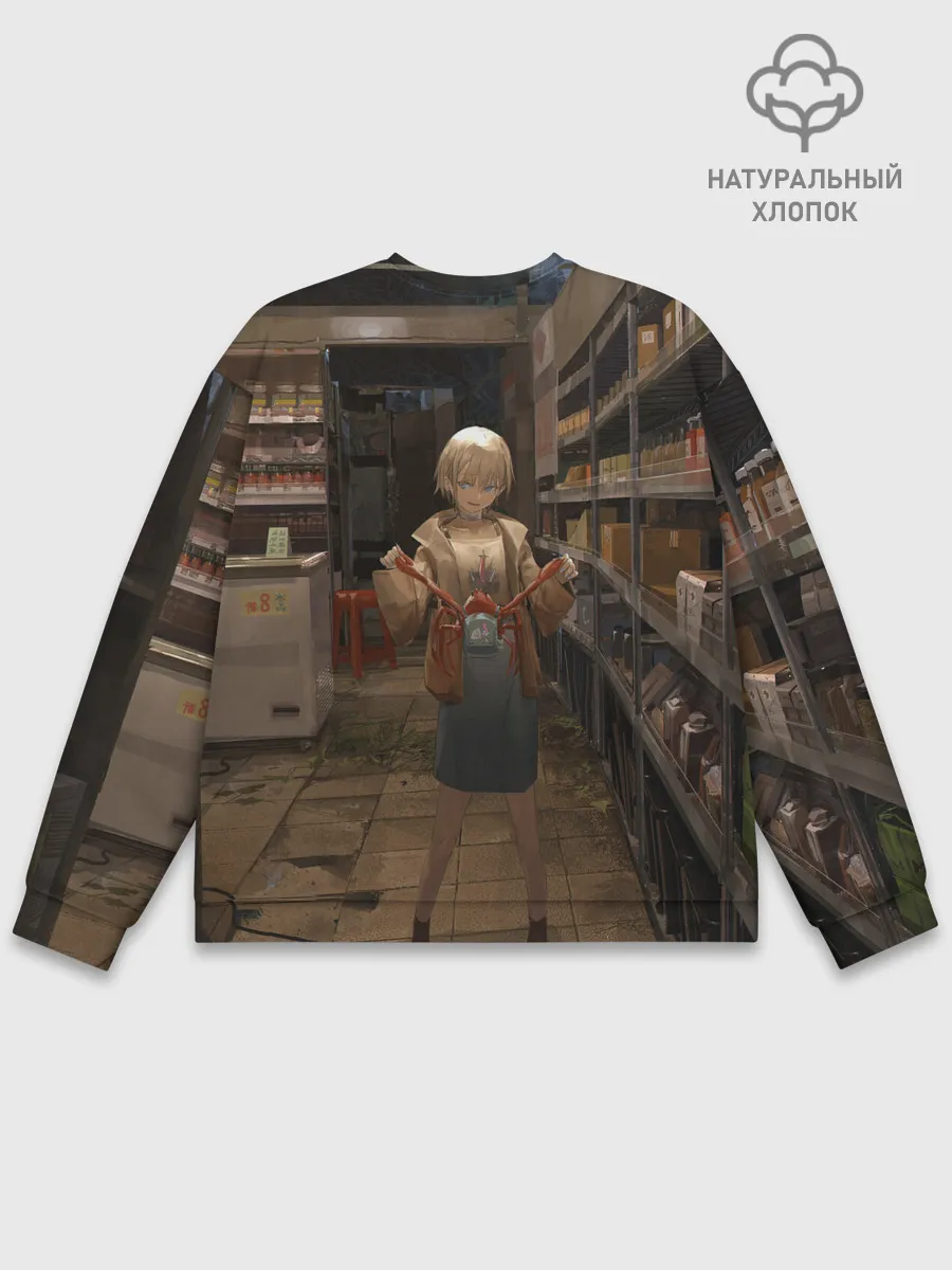 Мужской свитшот базовый / Girl with crab