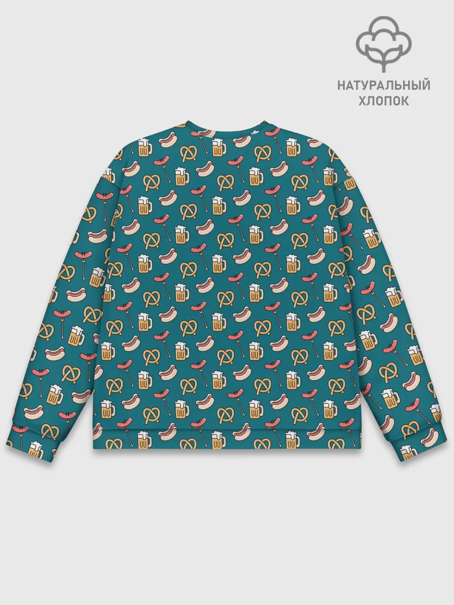 Мужской свитшот базовый / Узор для Октоберфеста