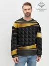Мужской свитшот базовый / 3D luxury black gold Плиты 3Д
