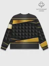 Мужской свитшот базовый / 3D luxury black gold Плиты 3Д