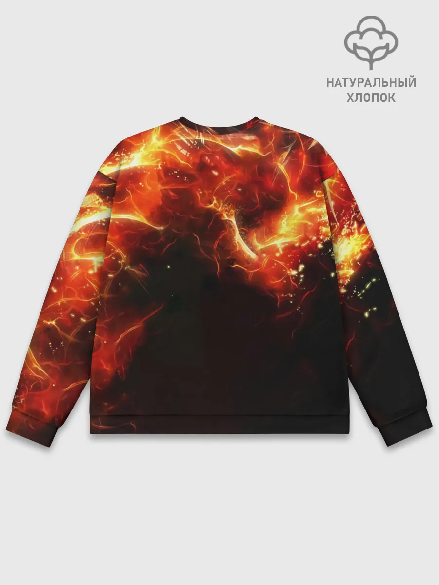Мужской свитшот базовый / Данте в огне