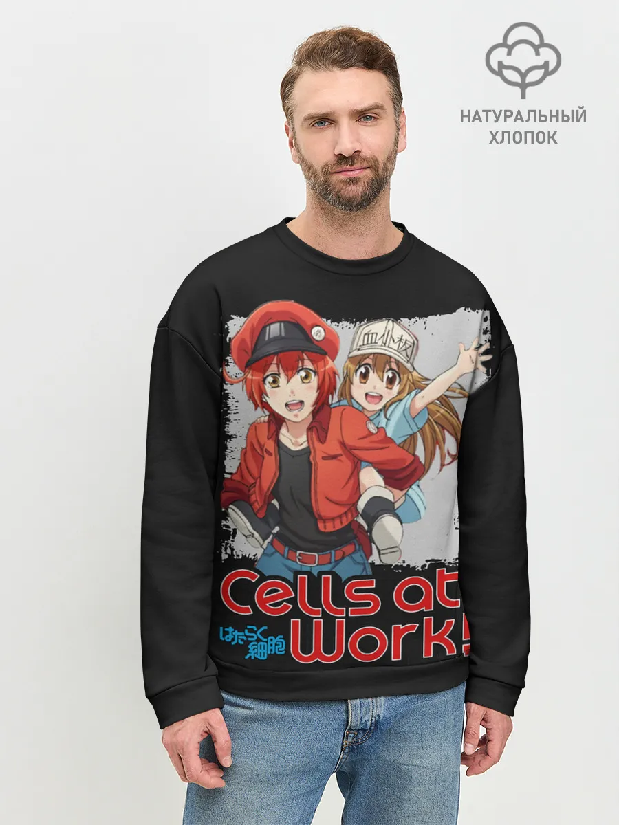 Мужской свитшот базовый / Эритроцит и тромбоцит