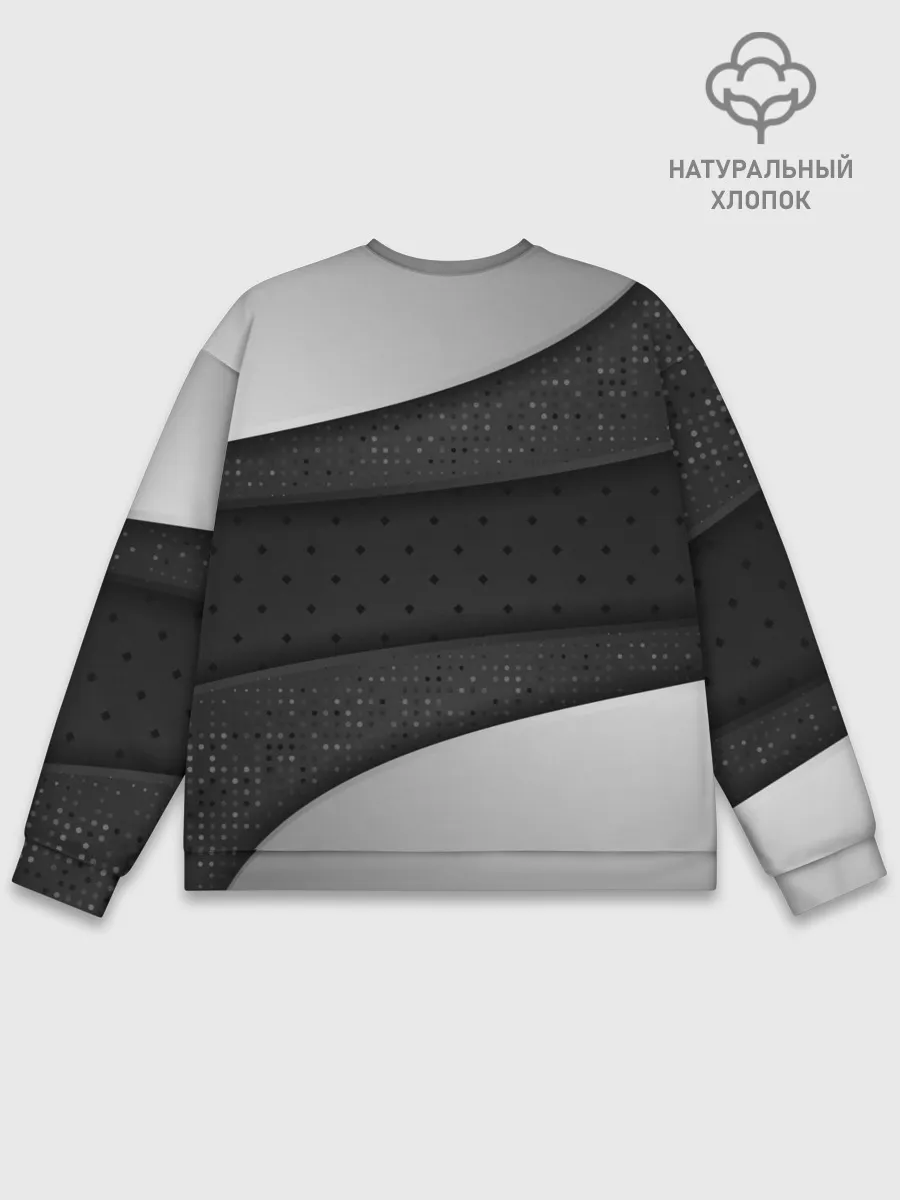 Мужской свитшот базовый / 3D luxury style silver black