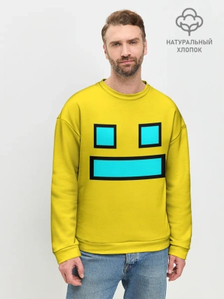 Мужской свитшот базовый / Geometry Dash Smile