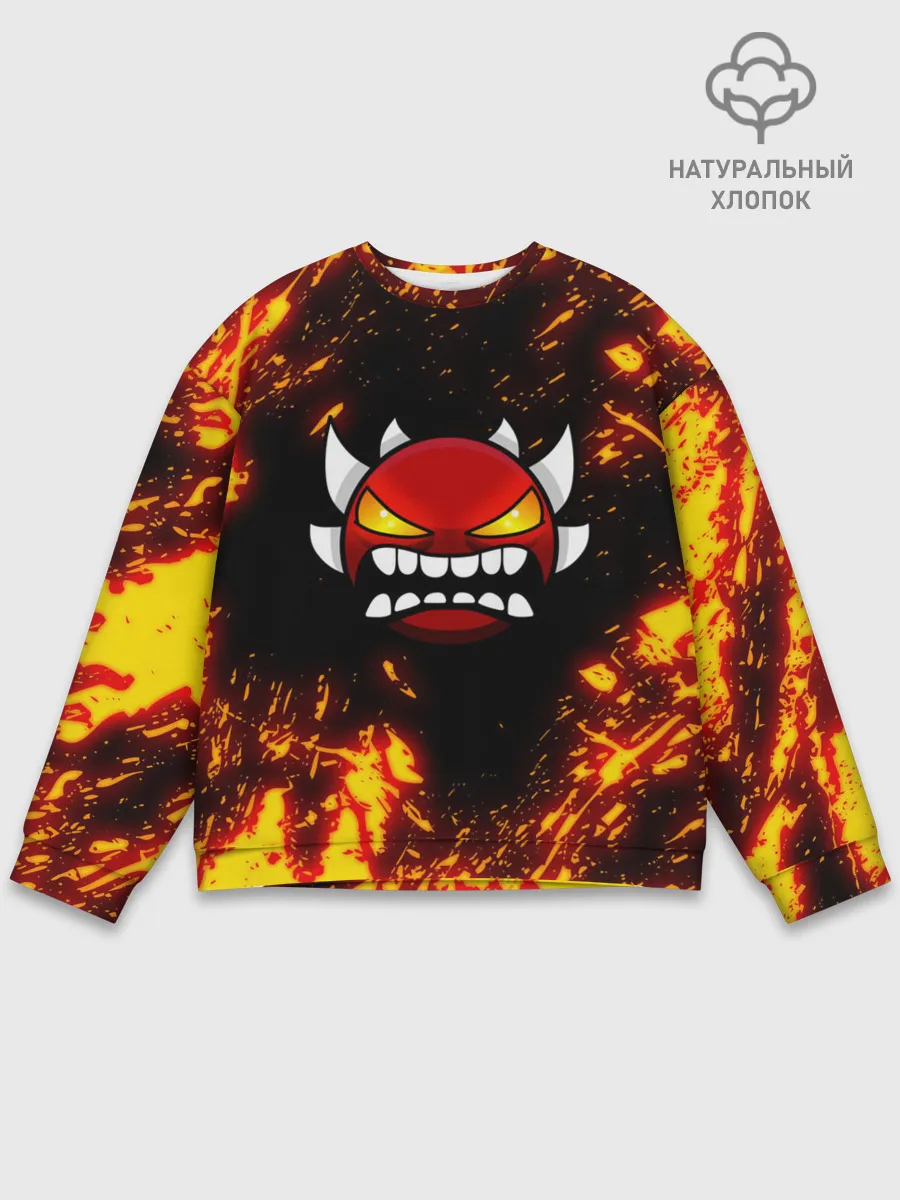 Мужской свитшот базовый / Geometry Dash | Demon