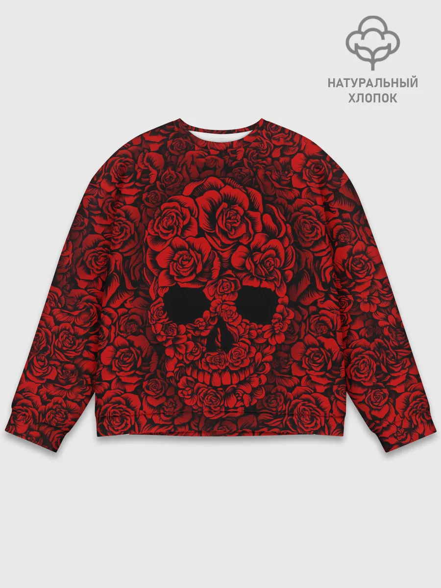 Мужской свитшот базовый / ЦВЕТОЧНЫЙ ЧЕРЕП