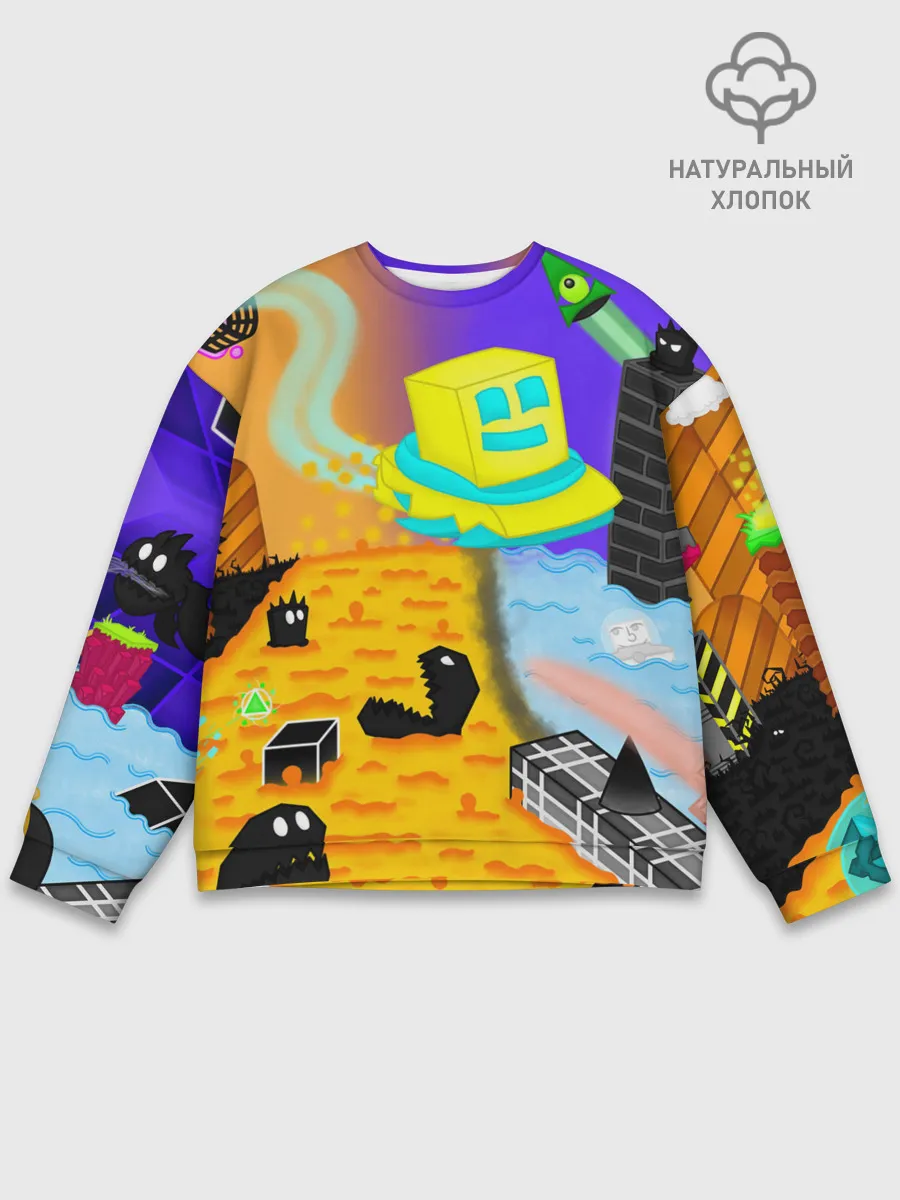 Мужской свитшот базовый / Geometry Dash | RobTop