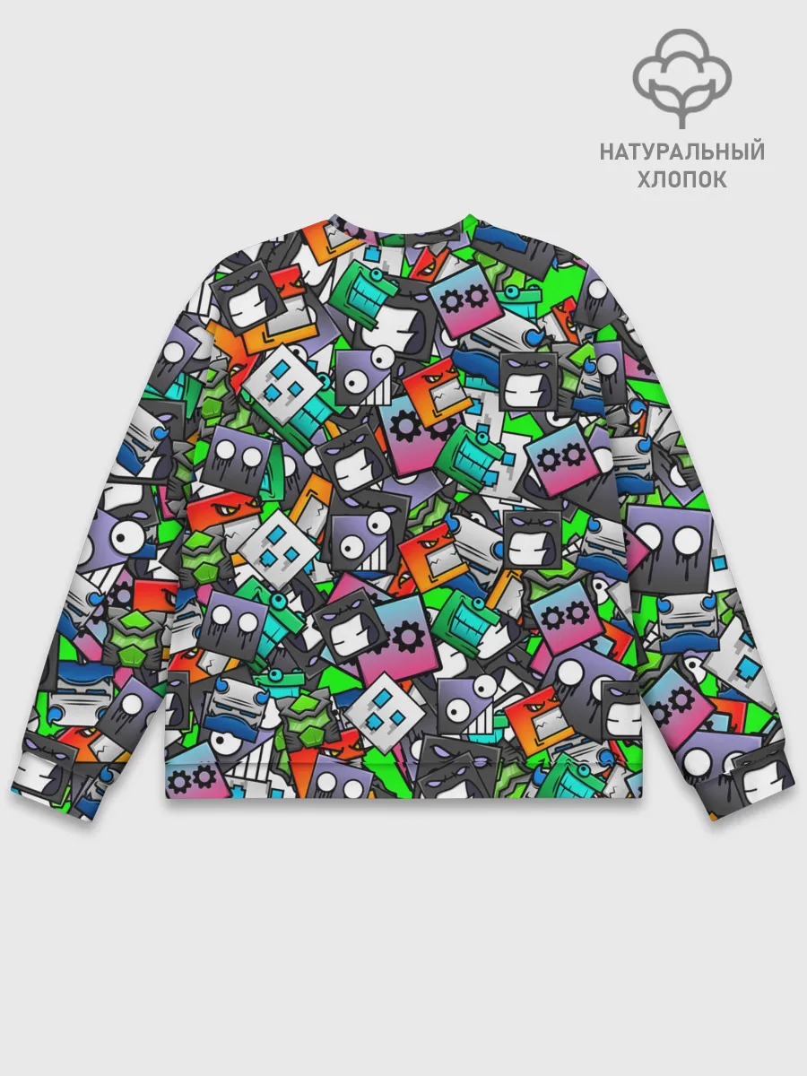 Мужской свитшот базовый / Geometry Dash | Pattern