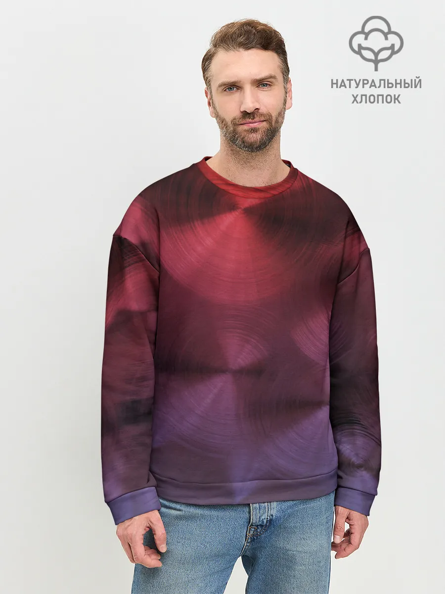 Мужской свитшот базовый / metal texture with circles