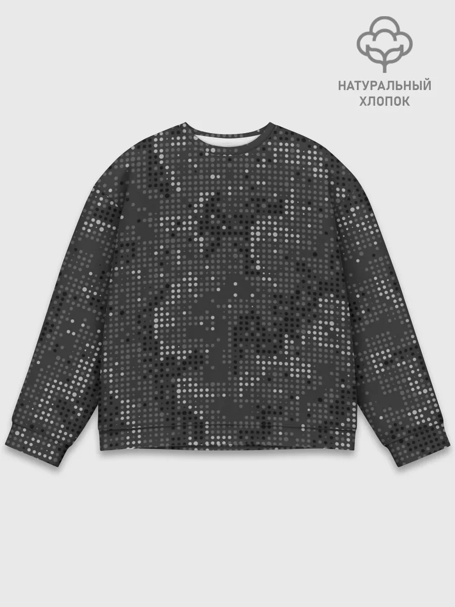 Мужской свитшот базовый / КАМУФЛЯЖ В ЧЕРНУЮ ТОЧКУ