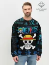 Мужской свитшот базовый / ONE PIECE / ВАН ПИС / ИЕРОГЛИФ