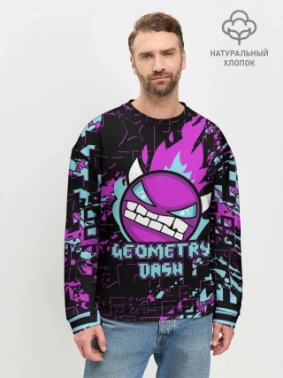 Мужской свитшот базовый / Geometry Dash