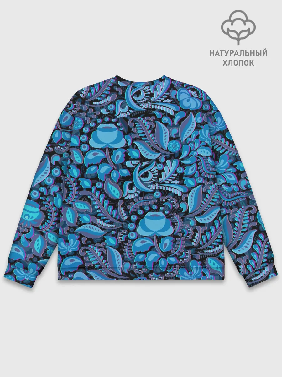 Мужской свитшот базовый / ГЖЕЛЬ ГЛИТЧ | GG | ГГ