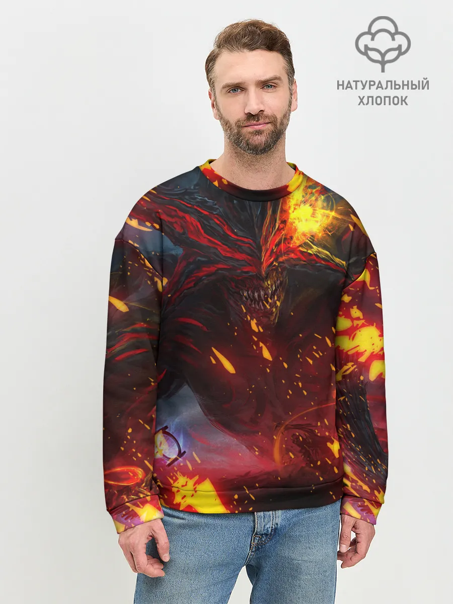 Мужской свитшот базовый / Path of Exile | Fire Demon
