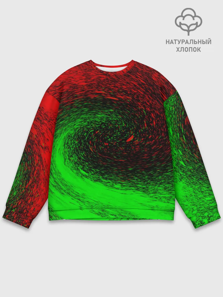 Мужской свитшот базовый / КРАСНАЯ И ЗЕЛЕНАЯ КРАСКА