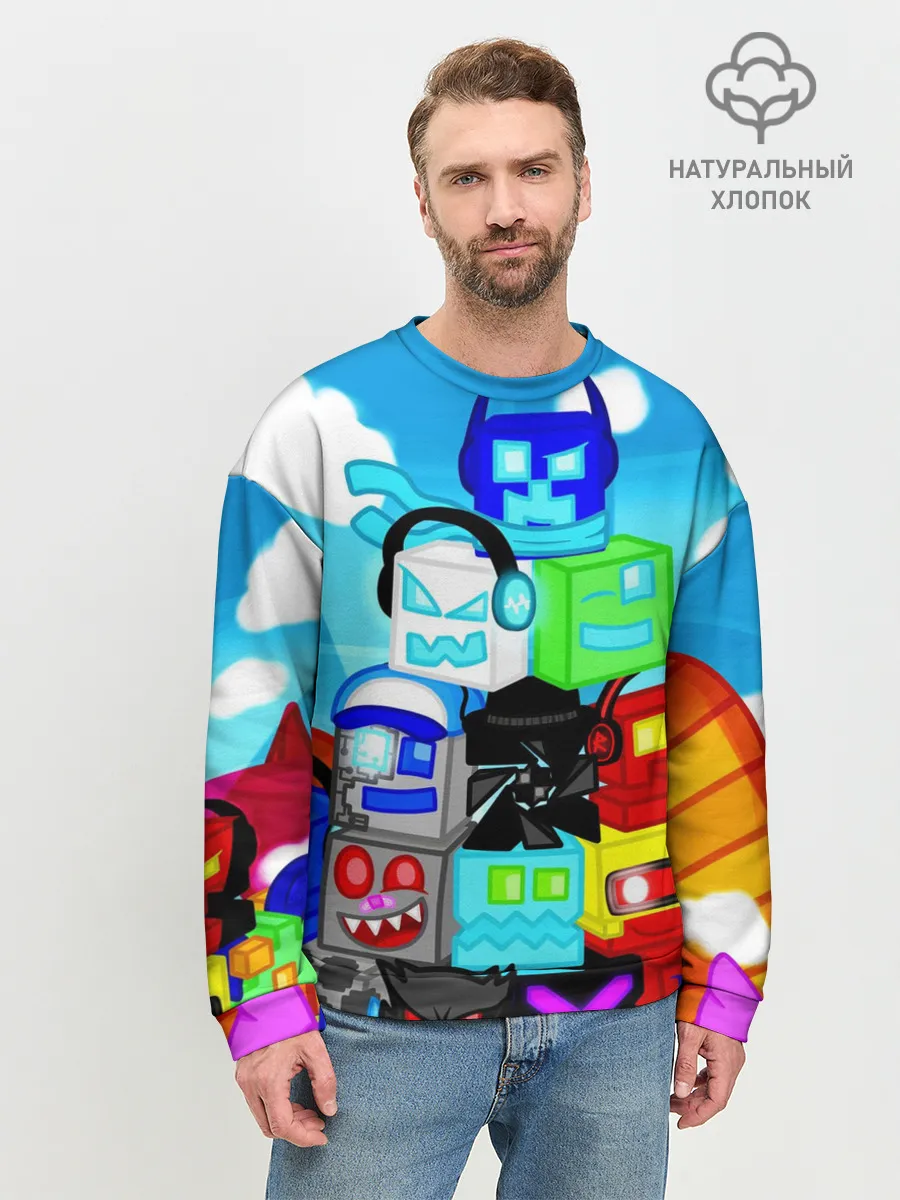 Мужской свитшот базовый / GEOMETRY DASH / ГЕОМЕТРИ ДАШ