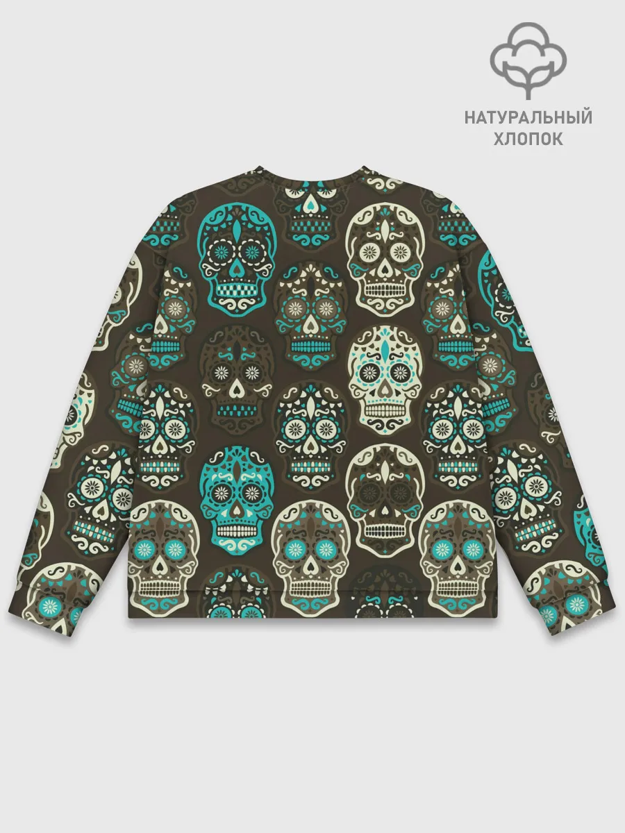 Мужской свитшот базовый / Черепа с узорами