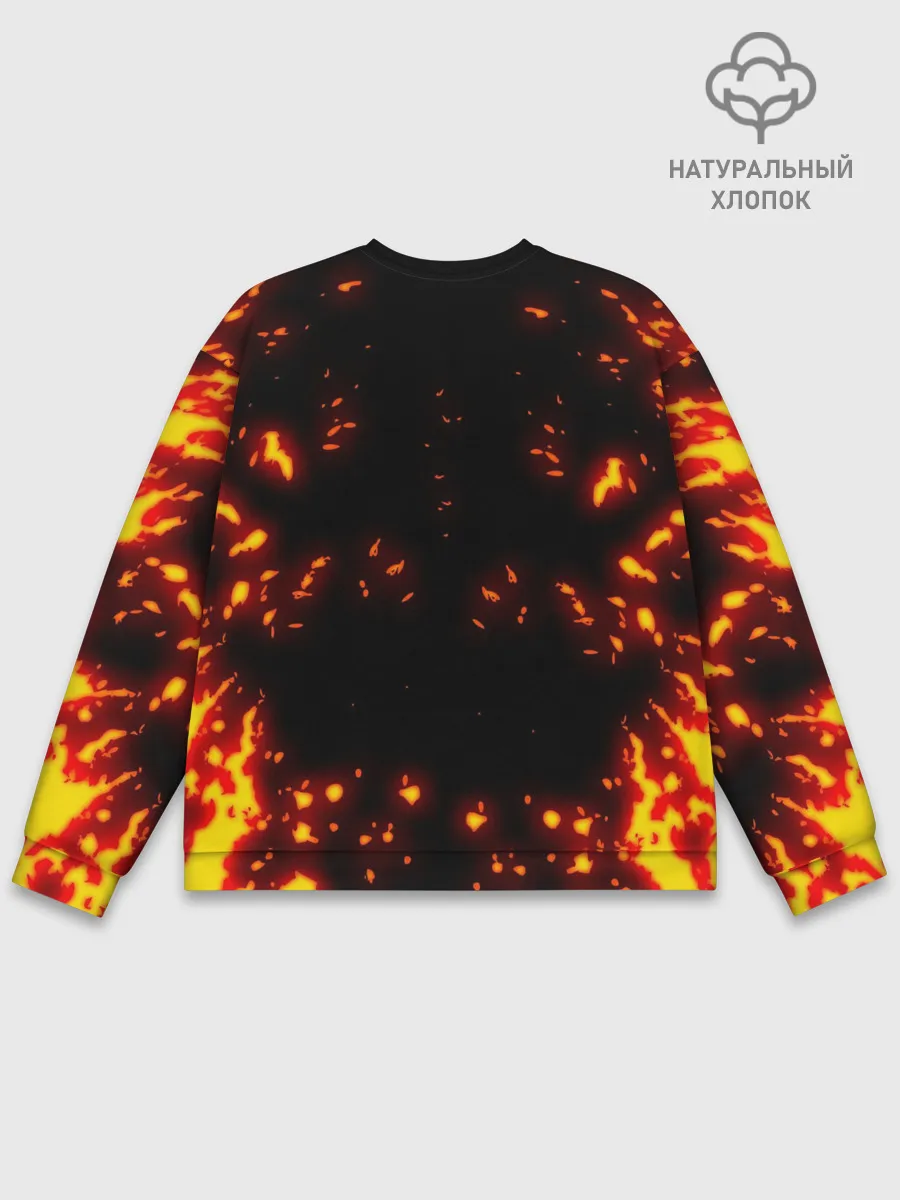 Мужской свитшот базовый / BITCOIN / БИТКОИН / ОГОНЬ