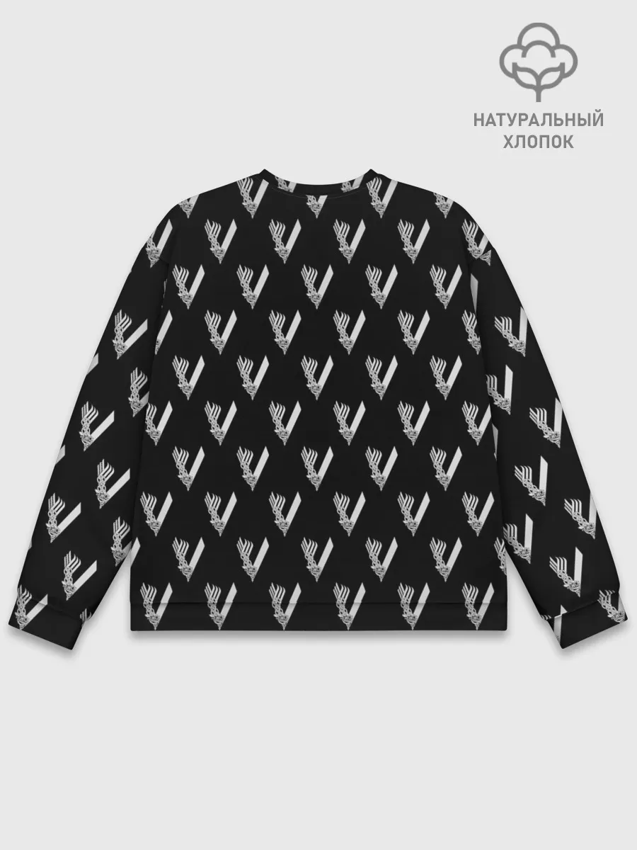 Мужской свитшот базовый / Викинги Лого Паттерн | Vikings Pattern