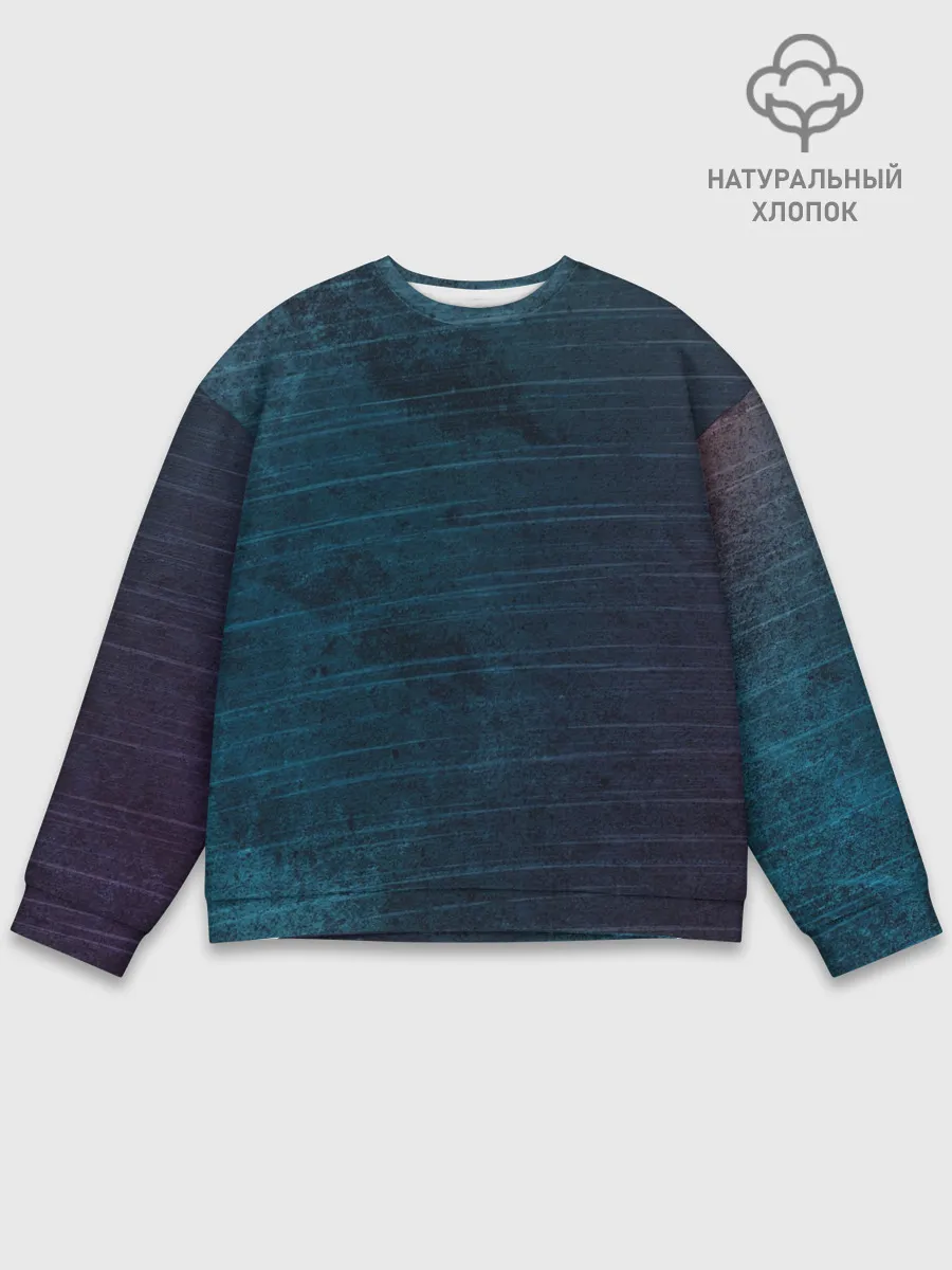 Мужской свитшот базовый / Texture. Blue Ripples