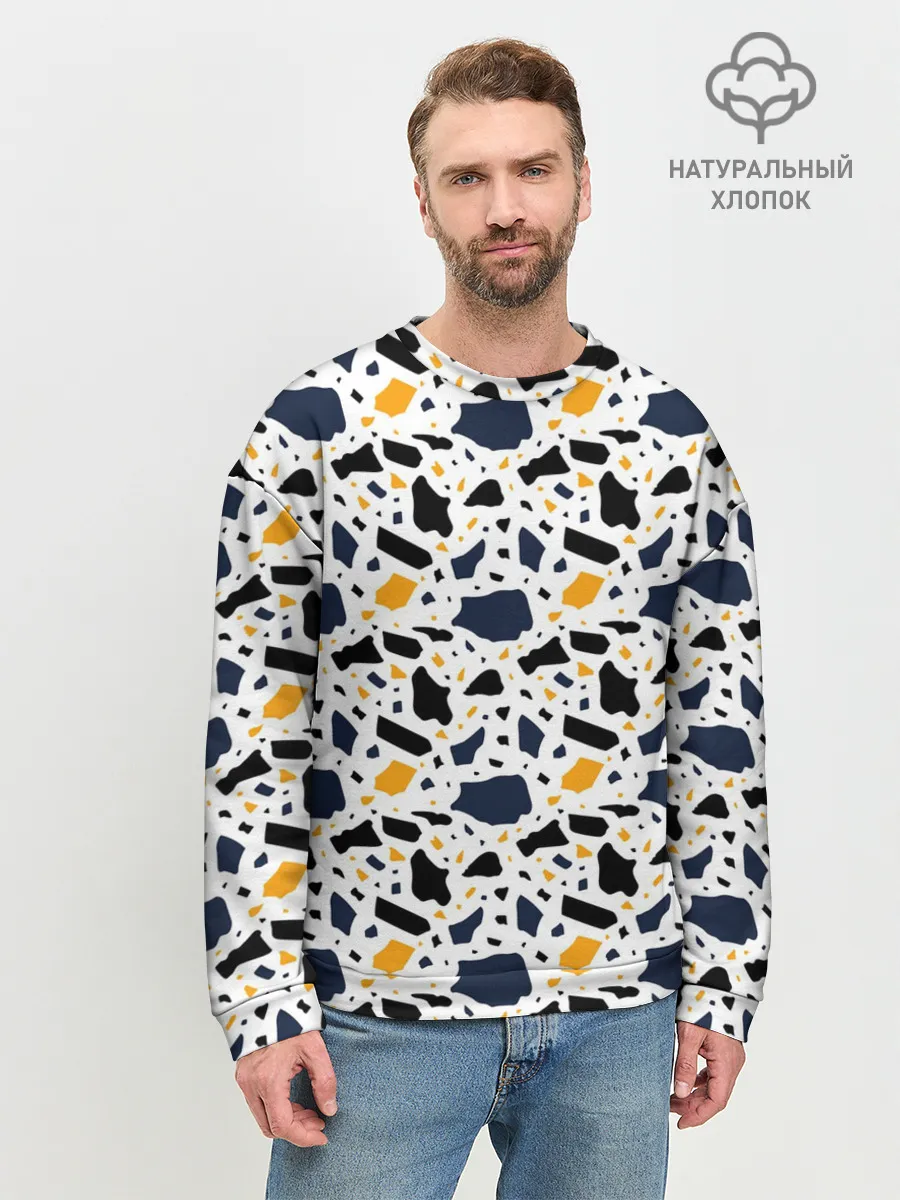 Мужской свитшот базовый / Итальянский Узор Терраццо