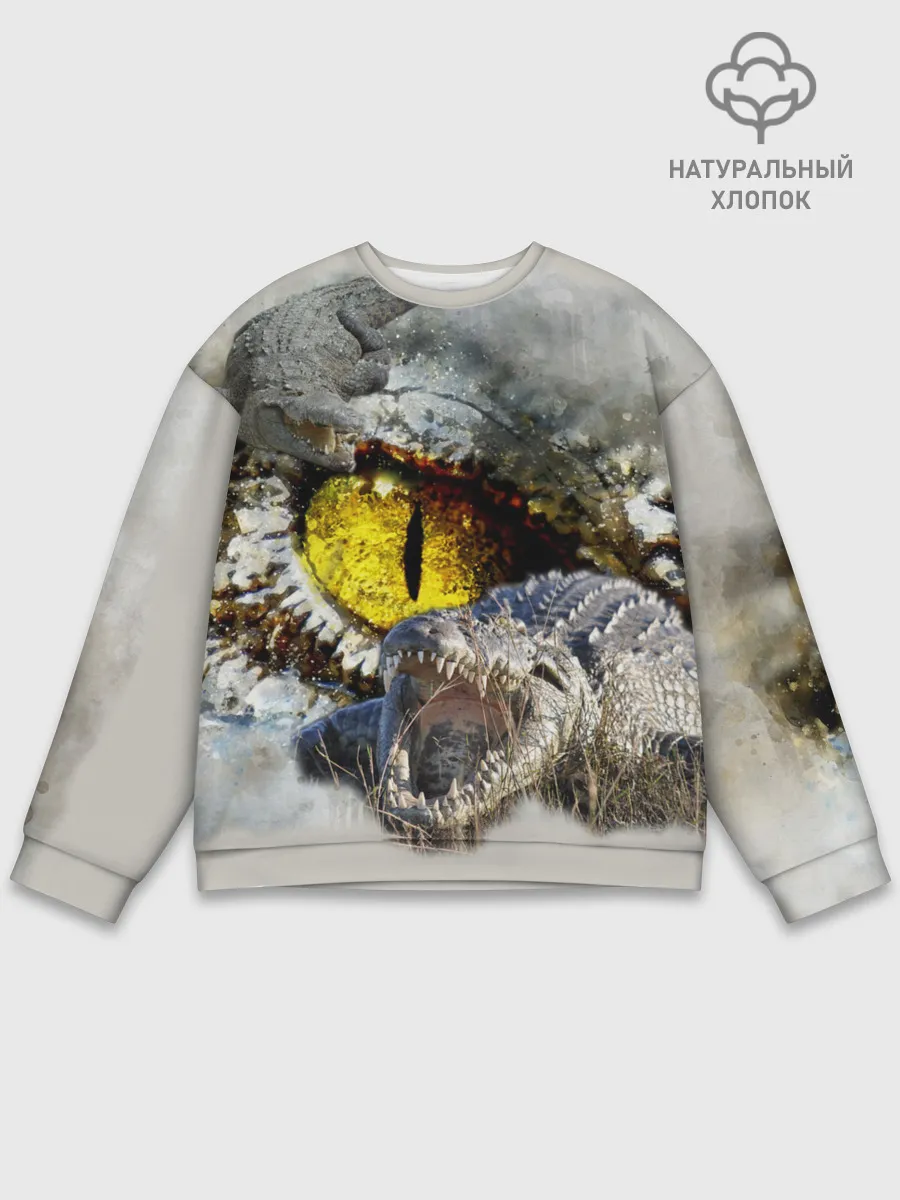 Мужской свитшот базовый / Глаз крокодила