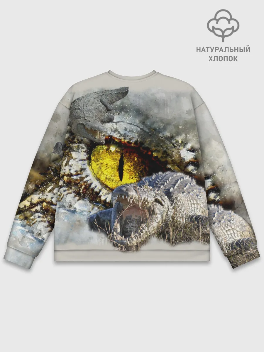 Мужской свитшот базовый / Глаз крокодила