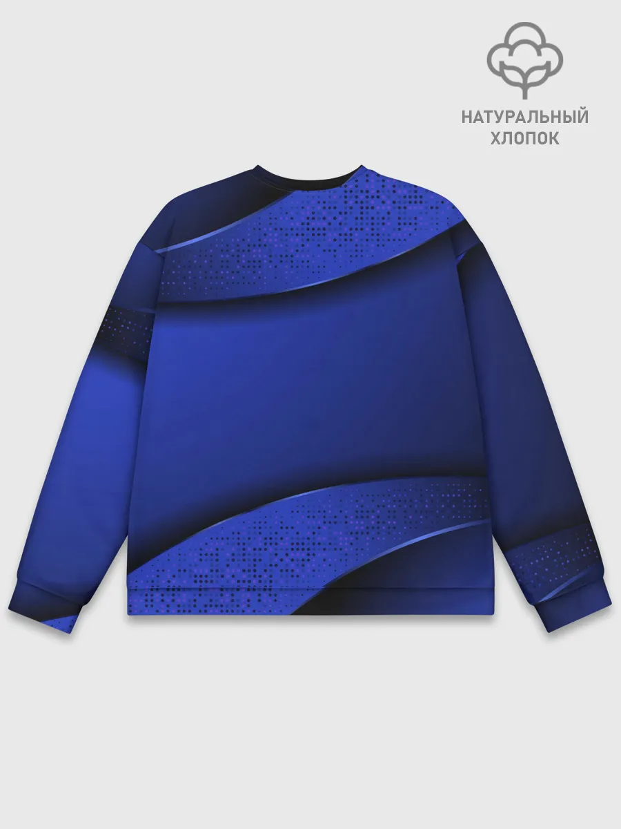 Мужской свитшот базовый / 3D BLUE Вечерний синий цвет