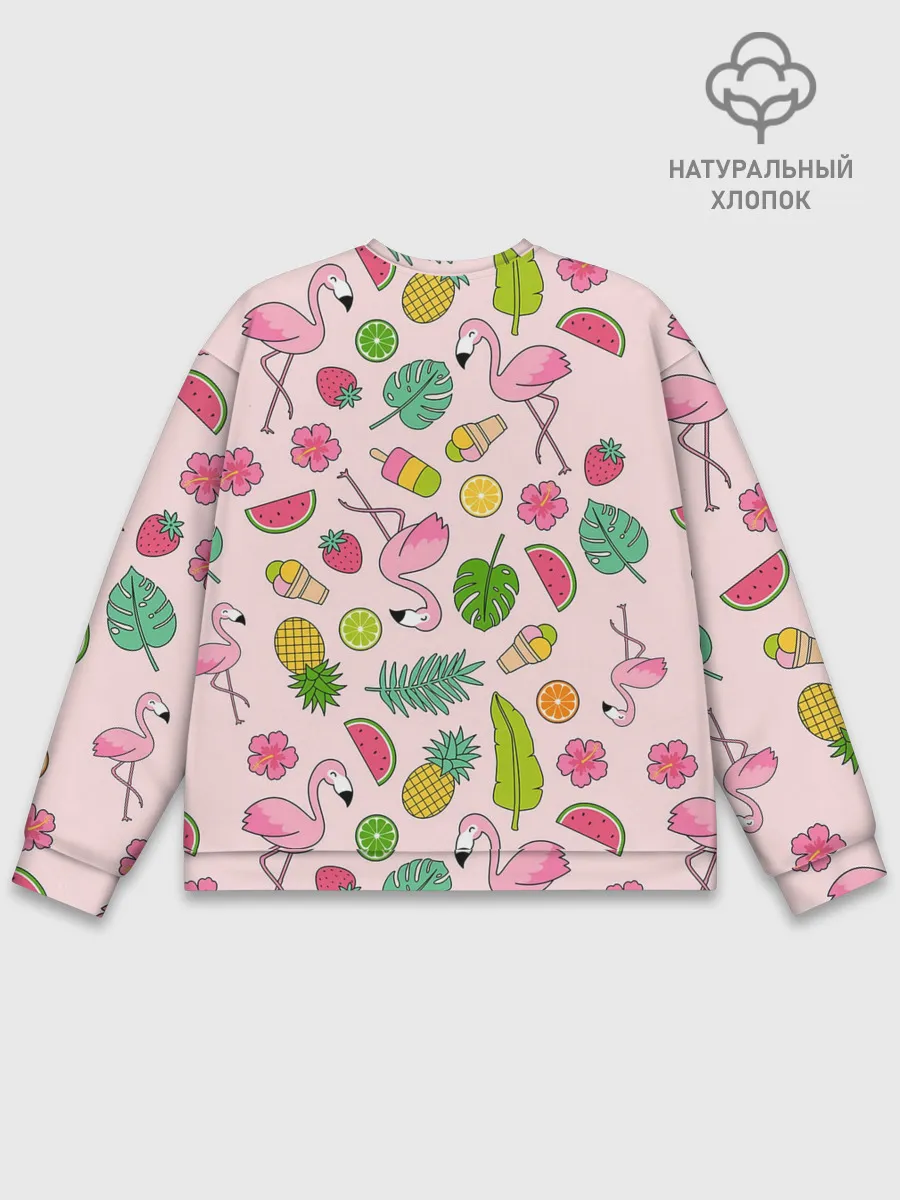 Мужской свитшот базовый / Фламинго | Лето