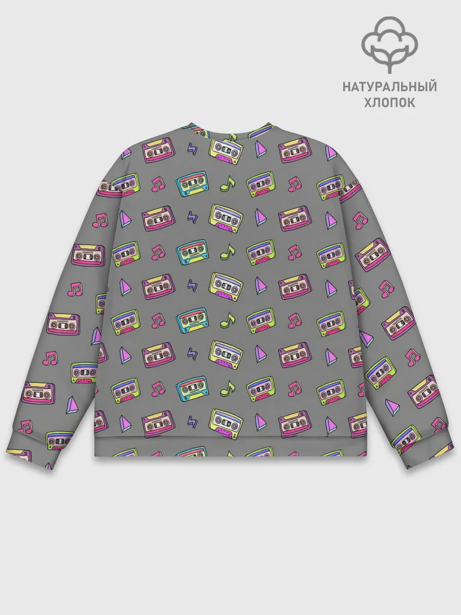 Мужской свитшот базовый / Касеты и ноты