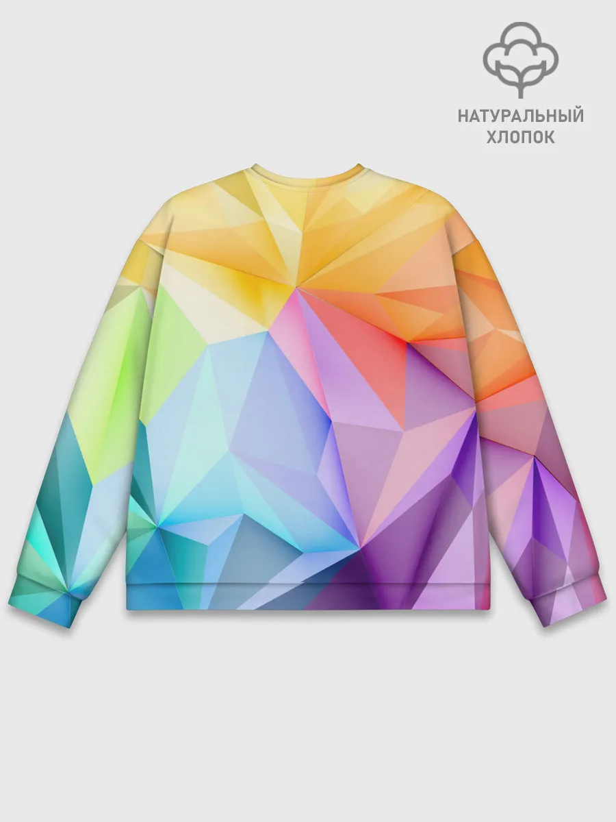 Мужской свитшот базовый / Радужная геометрия