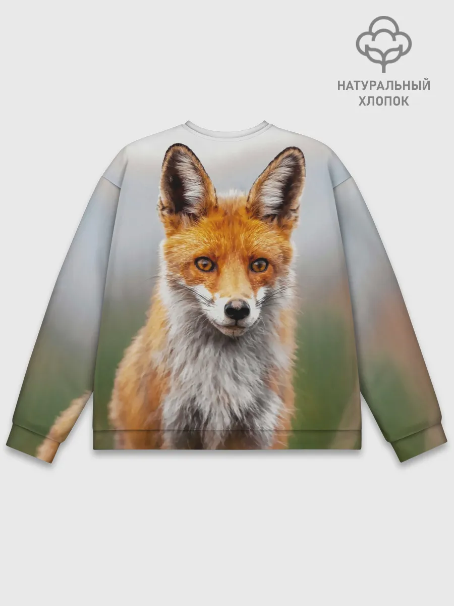 Мужской свитшот базовый / рыжая лисица